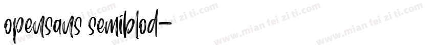 opensans semiblod字体转换